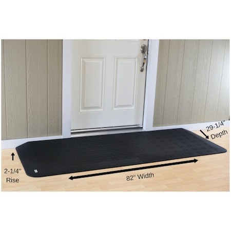 Handi Ramp ADA Compliant Rubber Threshold Ramp: 2-1/4" Rise x 82" Wide x 29-3/4" Depth - 2 pc assembly MRAEZ2160